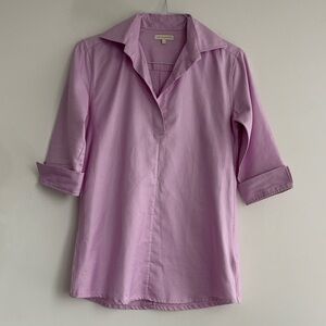 ANN MASHBURN Lilac Popover Blouse